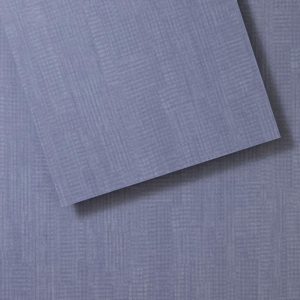 Lucida Surfaces FabCore Wild Indigo 28 MIL x 12 in. W x 24 in. L Adhesive Waterproof Vinyl Tile Flooring (36 sqft/case)