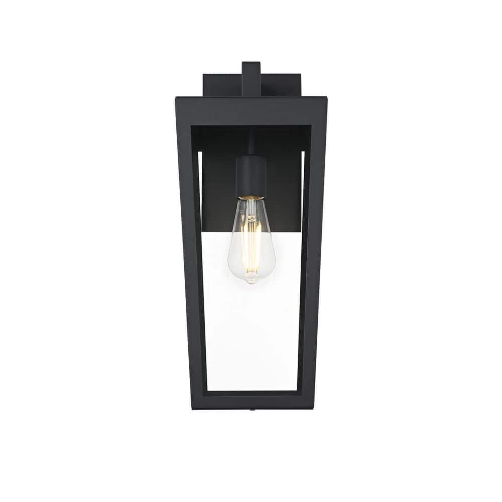 18 in. Black Outdoor Hardwired Wall Sconce with No Bulbs Included price history on PriceWatchPro