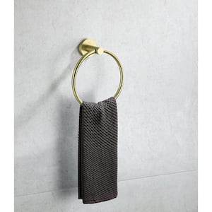 2-Pack Wall-Mounted Towel Ring in Gold