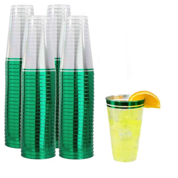 Green Disposable Plastic Cups [100 Pack 16 oz.] Party & Fun Pong Cups -  Durable Cups for Water, Beer…See more Green Disposable Plastic Cups [100  Pack