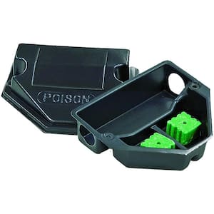 Mouse Sized Plastic Bait Station with Solid Lid (50-Pack)