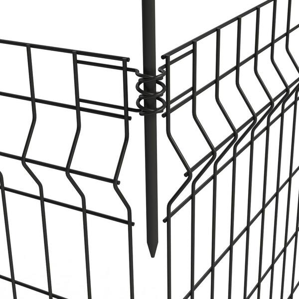 Vigoro 44 in. H x 36 in. W Metal No Dig Multi-Purpose Garden Fence Panel (6-Pack)