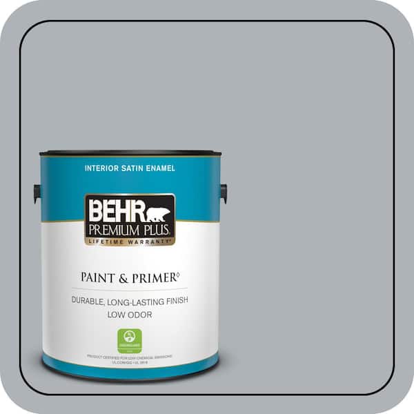 BEHR PREMIUM PLUS 1 gal. #N510-3 Stargazer Satin Enamel Low Odor Interior Paint & Primer