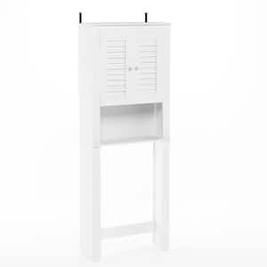 Indo White Louver Door Accent Cabinet