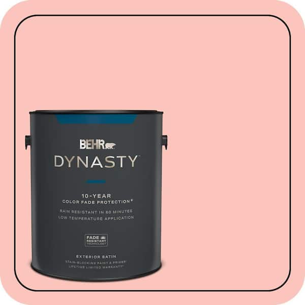 BEHR DYNASTY 1 gal. #170C-3 Coral Bells Satin Enamel Exterior Stain-Blocking Paint & Primer
