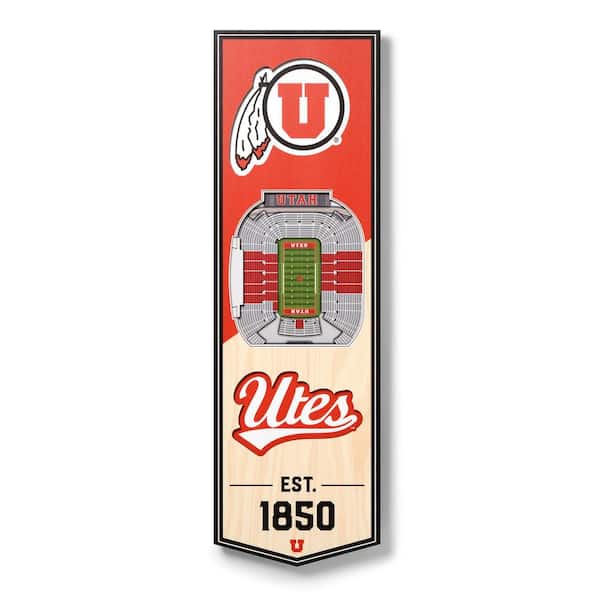 YouTheFan NCAA Utah Utes 6 in. x 19 in. 3D Stadium Banner-Rice-Eccles Stadium