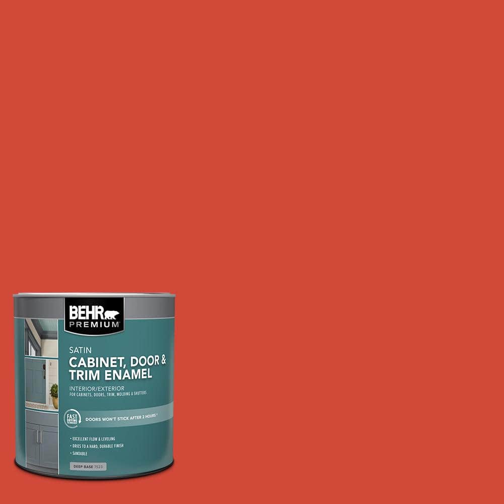 1 qt. #P180-7 Top Tomato Satin Enamel Interior/Exterior Cabinet, Door & Trim Paint price history on PriceWatchPro
