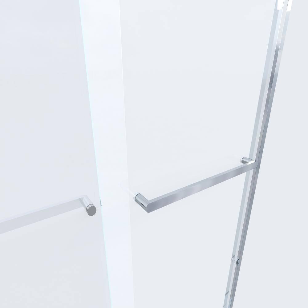 60'' Chrome Framed Sliding Shower Door with Clear Glass