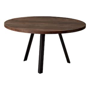 Mariana 36 in. Brown Round Wood Coffee Table