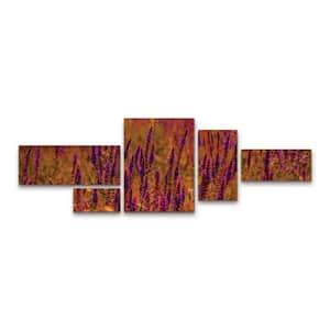 Ali Heidari Violets 5-Piece Panel Set Unframed Photography Wall Art 24 in. x 72 in.