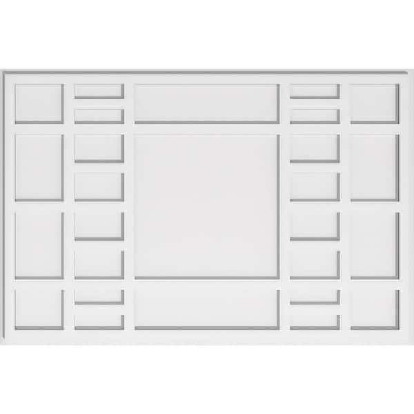 Ekena Millwork 1 in. P X 40 in. W X 26-5/8 in. H Beaux Architectural Grade PVC Contemporary Ceiling Medallion