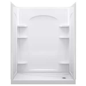 Ensemble 32 in. x 60 in. x 74-1/2 in. Shower Stall in White