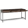 Simpli Home Banting 72 in. Hardwood Desk Walnut Brown