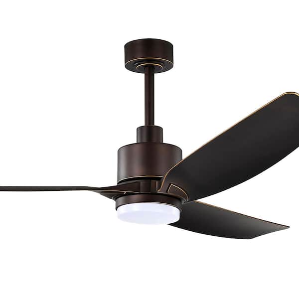 Warehouse of Tiffany Genson 56 in. 1-Light Indoor Bronze Finish Ceiling Fan with Light Kit
