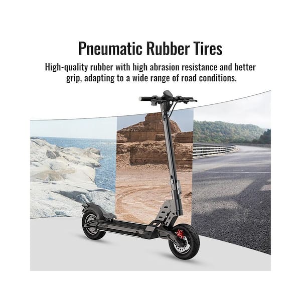 Zeus & Ruta 10 in. Electric Scooter in Black wq-326 - The Home Depot