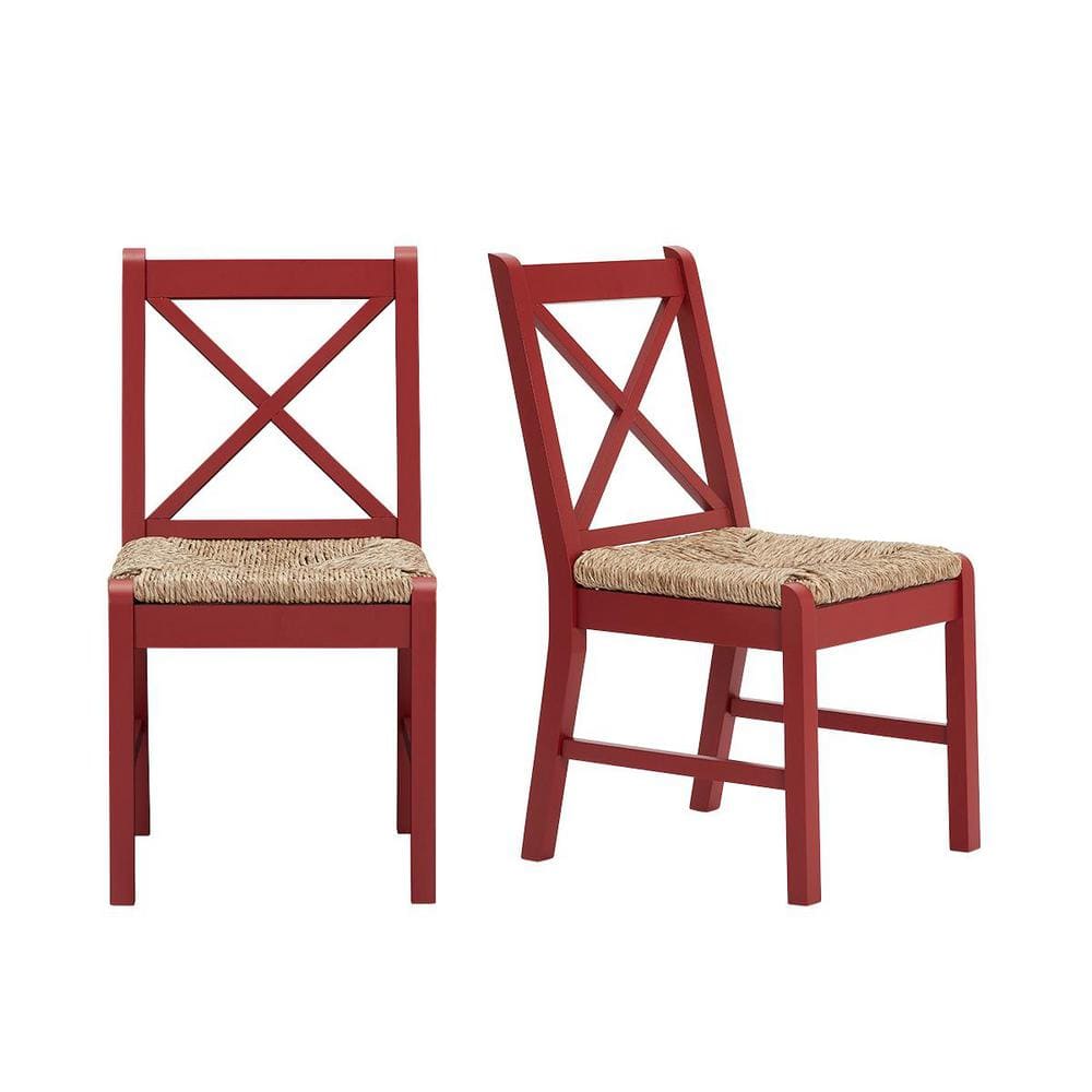 Reviews For Home Decorators Collection Dorsey Mason Red Wood Dining Chair With Cross Back And 