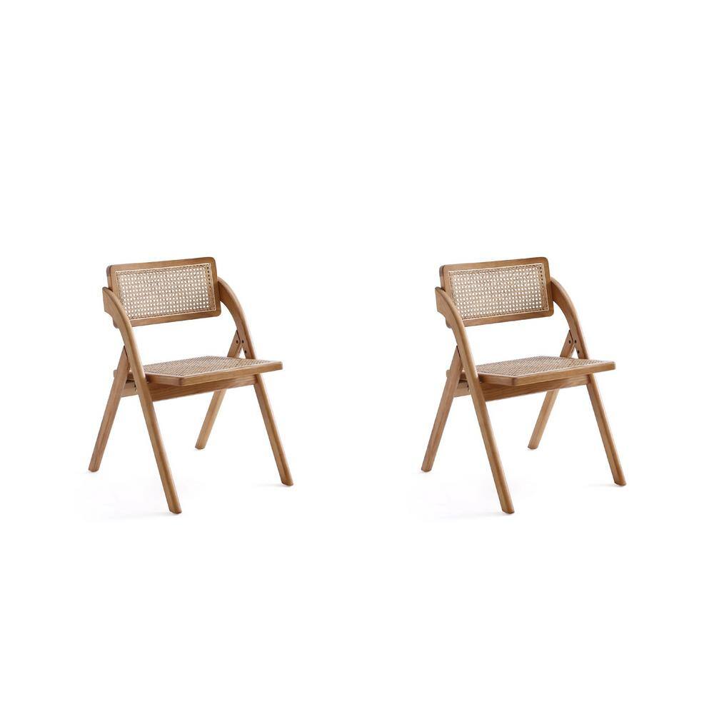 Manhattan Comfort Lambinet Nature Cane Folding Dining Side Chair (Set of 2)  DCCA07-NA - The Home Depot