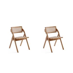 Lambinet Nature Cane Folding Dining Side Chair (Set of 2)