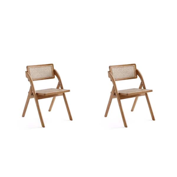 Lambinet Nature Cane Folding Dining Side Chair (Set of 2)