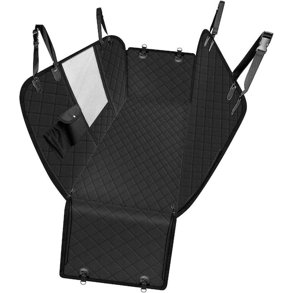 Waterproof Nonslip Heavy Duty Dog Car Seat Cover with Storage Pockets and Mesh Window