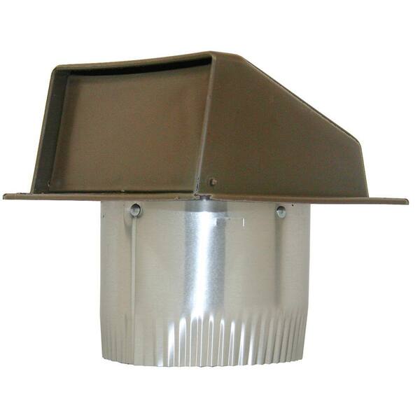 Speedi-Products 4 in. Plastic Eave Vent in Brown with 3 in. Aluminum Tail Pipe