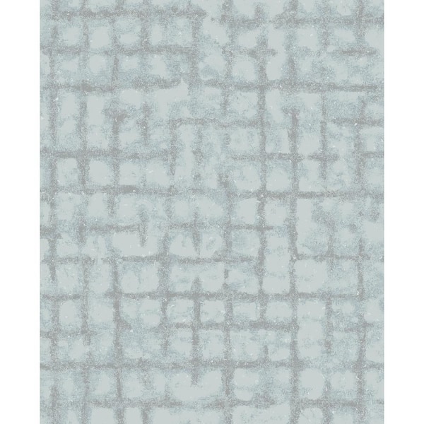 Shea Sky Blue Distressed Geometric Sky Blue Wallpaper Sample