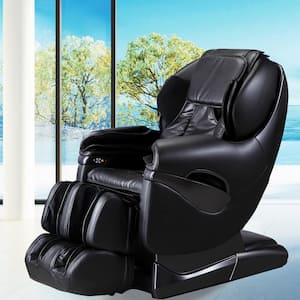 Pro 8500 Series Black Faux Leather Reclining 2D Massage Chair with Zero Gravity, Foot and Calf Massage, Heated Seat