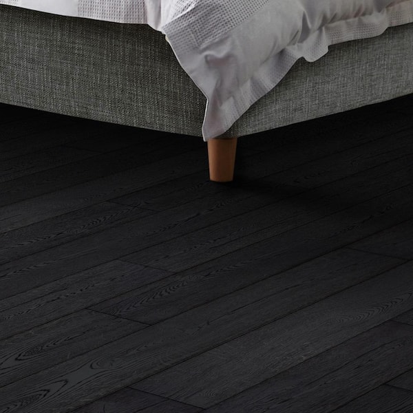 Pergo Pure Black Oak Laminate Flooring, Black Laminate Flooring Home Depot