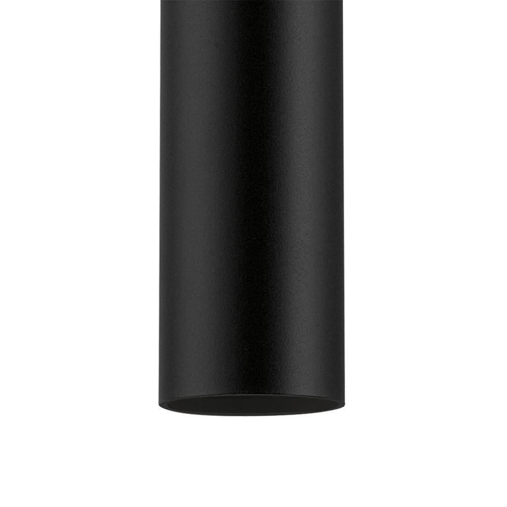 Matte Black Slim Cylindrical LED Pendant Light