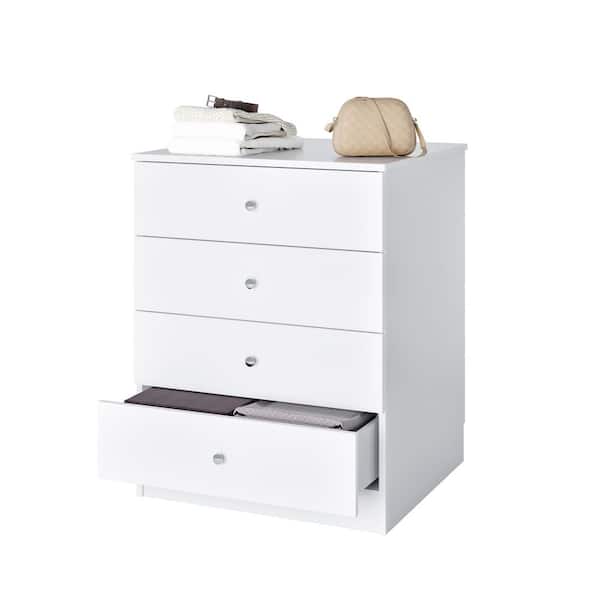 Vista 31.5 in. W Oak Closet Island Freestanding with Adjustable-Shelves and Slab Drawers 4-Shelf Wood Closet System