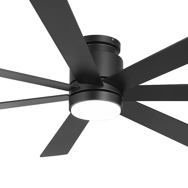 Overhead Fan Flashwind 60 in. Standard Black indoor/Outdoor Ceiling Fans with ...