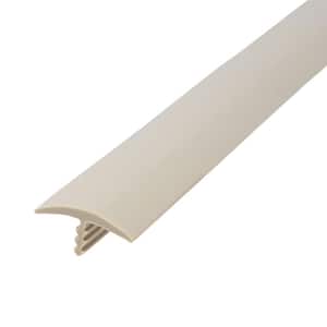 7/8 in. putty grey Flexible Polyethylene Center Barb Bumper Tee Moulding Edging 25 foot long Coil