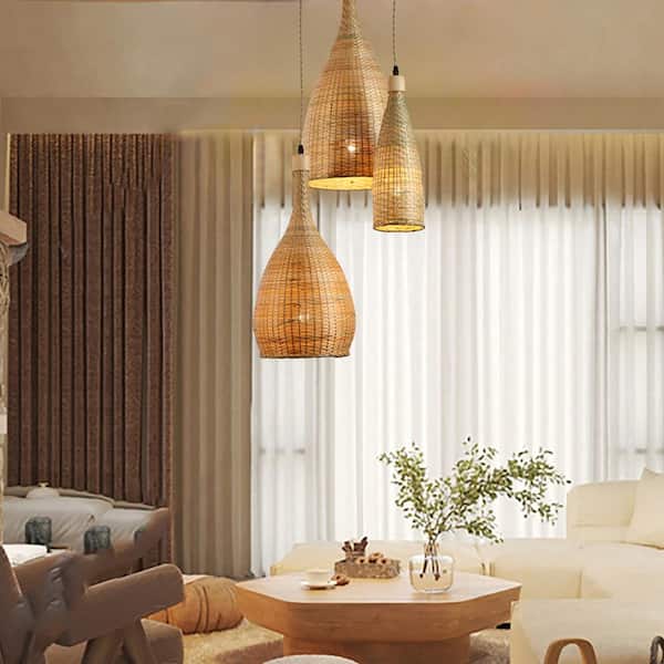 ラメラインアンサンブル Amazon.com: LQZCXMF Woven Pendant Light Fixture Bedroom