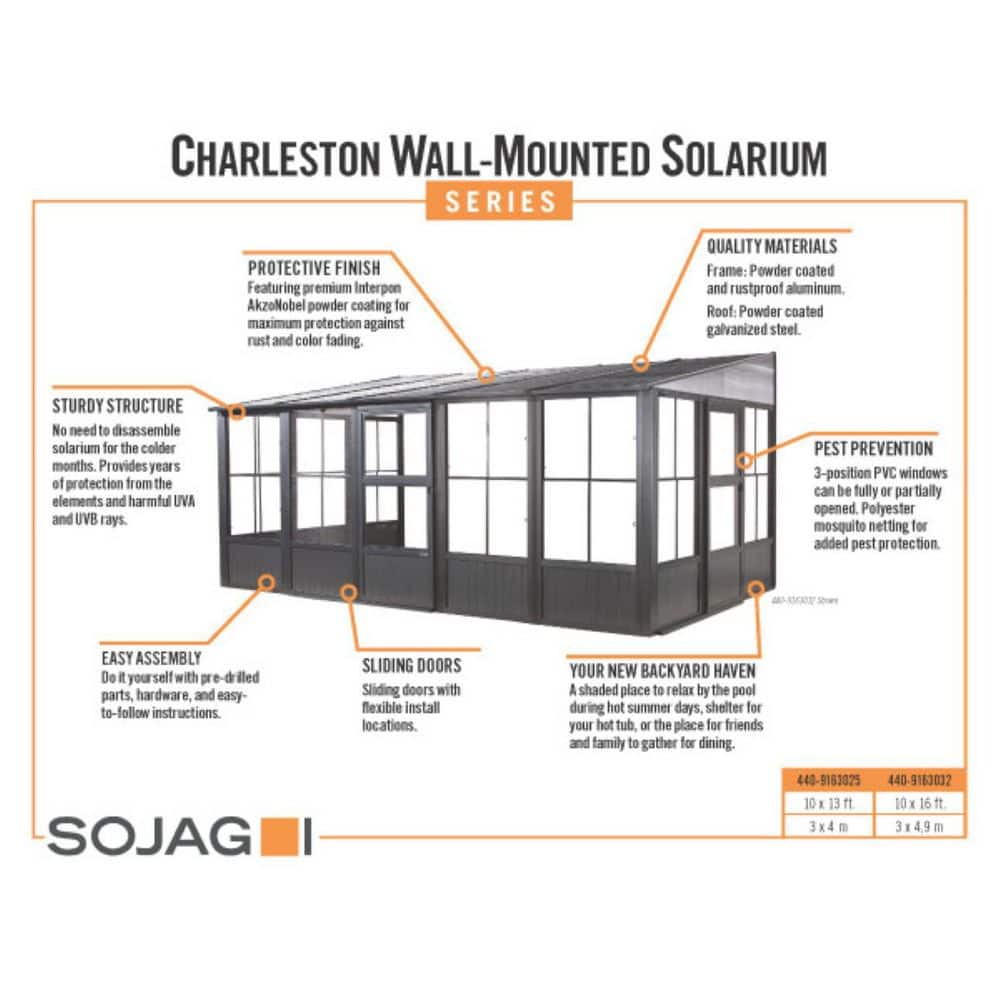Charleston 10' x 16' Gray Aluminum and Steel Patio Gazebo