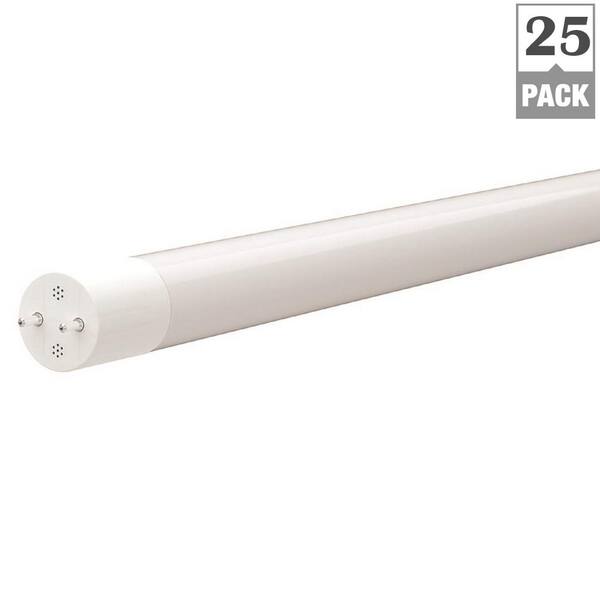 HALCO LIGHTING TECHNOLOGIES 17-Watt Equivalent 8-Watt 2 ft. T8 Linear LED Non-Dimmable Plug & Play Light Bulb Type A Bright White (25-Pack) 84068