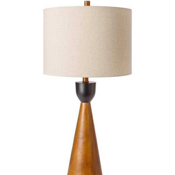 Livabliss Downey 29 in. Brown Indoor Table Lamp