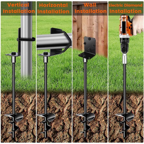 NVNOO 14 Metal Trampoline Stakes, Playset Swing Set Anchors