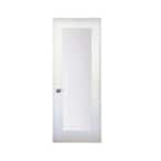 32 in. x 80 in. 1-Lite Satin Etch Primed Left-Hand Solid Core MDF Single Prehung Interior Door