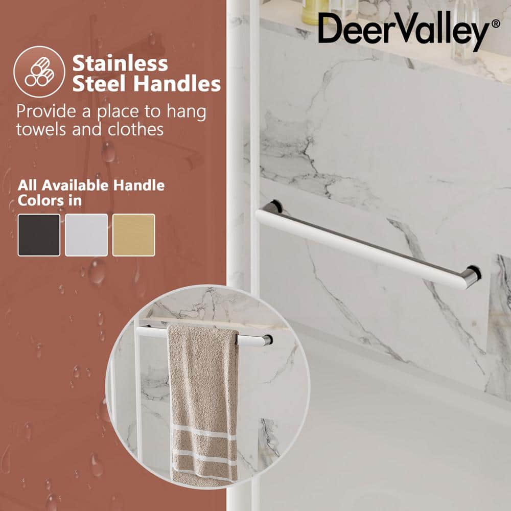 Concord 60" Frameless Sliding Shower Door with Chrome Finish