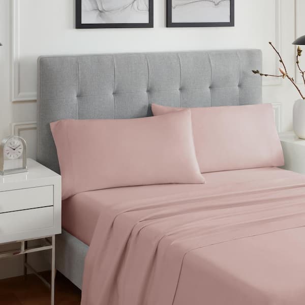 Eclipse Sleep Solutions Neal 4-Piece Sepia Rose Solid Polyester Full Cooling Sheet Set