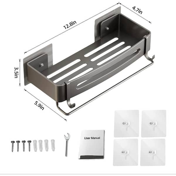 Aluminum Triangle Shower Caddy No Drilling Bathroom Storage Rack with Hooks  - China Bathroom Rack, Sopa Holder