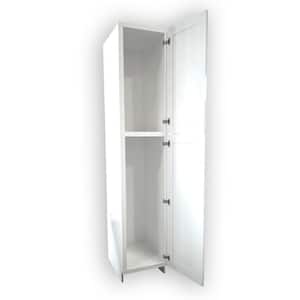 Ready to Assemble 18x96x24 in. Shaker 2-Door Wall Pantry with Shelves in White