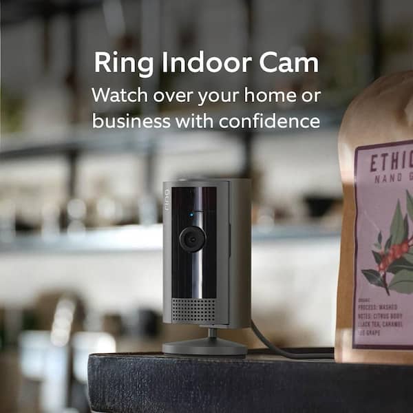 Indoor Cam (2nd Gen) - Plug-In Smart Security Wifi Video Camera, with Included Privacy Cover, Night Vision, Charcoal