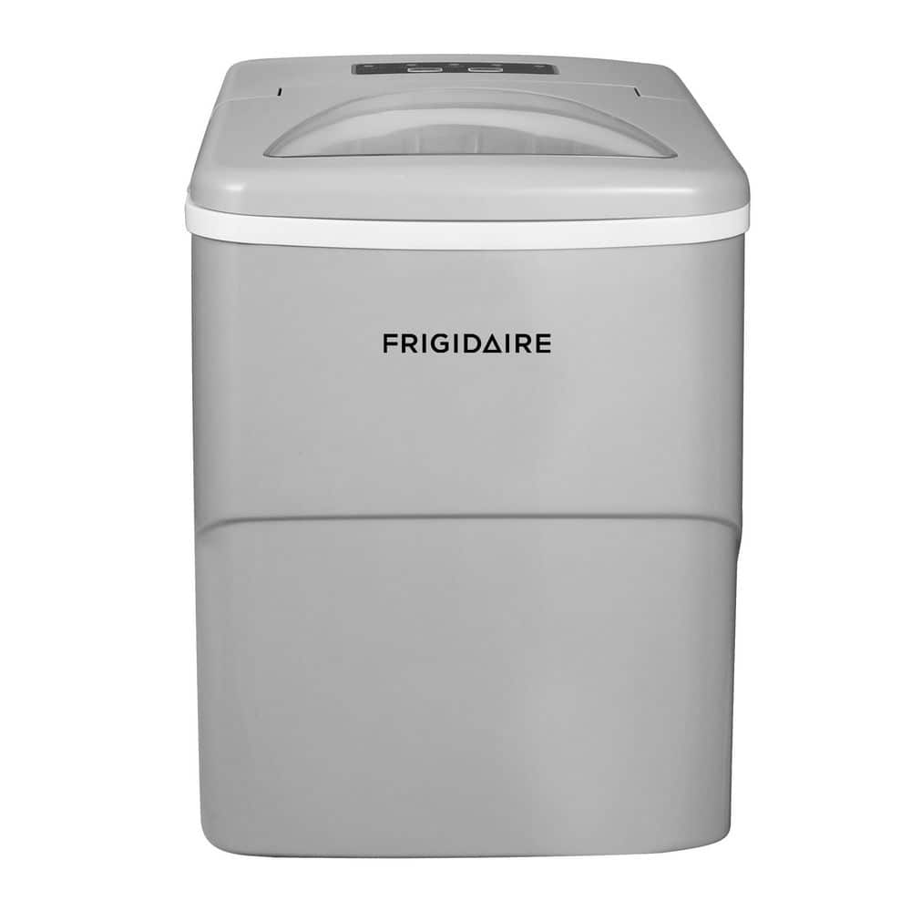 Silver Compact Countertop Portable Ice Maker with 26 lbs Capacity