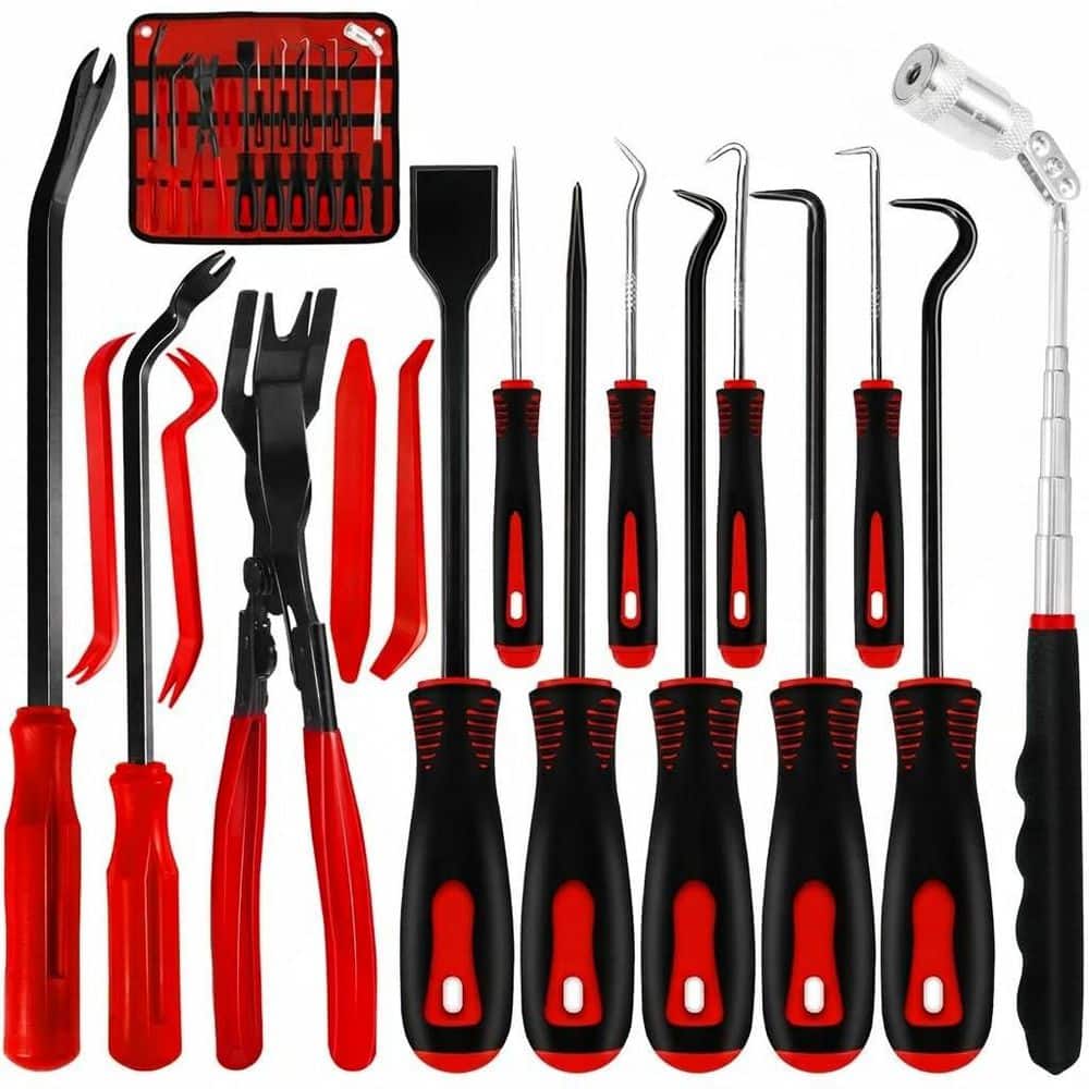 17-Piece Hook and Pick Tool Set with Gasket Scraper Auto Clip Removal Pliers Fastener Rivet Puller Pickup Car Trim Kit price history on PriceWatchPro
