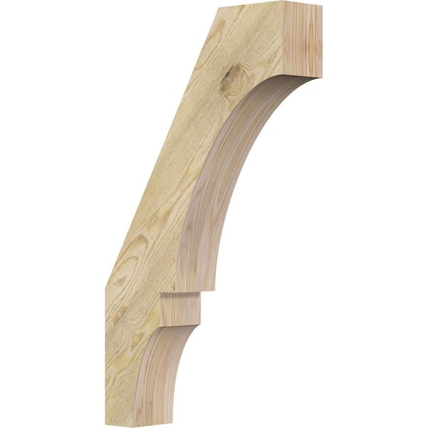 Ekena Millwork 4"W x 16"D x 28"H Balboa Rough Sawn Knee Brace, Douglas Fir