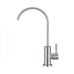 Single Handle Beverage Faucet in Brushed Nickel Stainless Steel