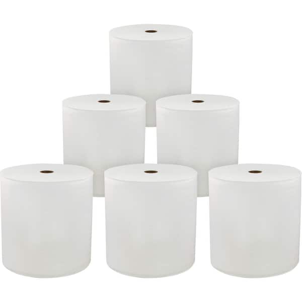 Solutions White Hardwound 1-Ply Paper Towel Roll (850 ft. Per Non-Perforated Roll, 6-Rolls Per Case)