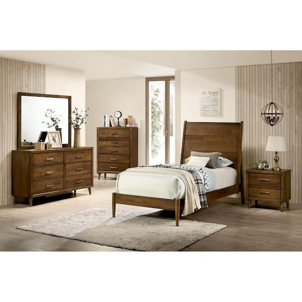 Zuma Walnut 5-Drawer 32 in. Chest of Drawers