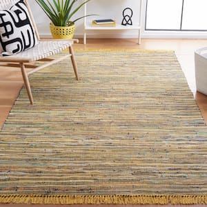Rag Rug Yellow/Multi 2 ft. x 3 ft. Gradient Striped Area Rug